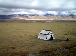 Tent on the Tibetan Plateau