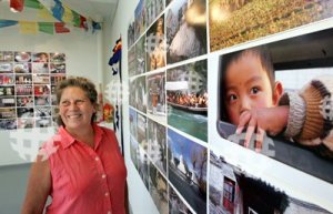 Catherine Croll with her Exhibition - Catherines great Adventure