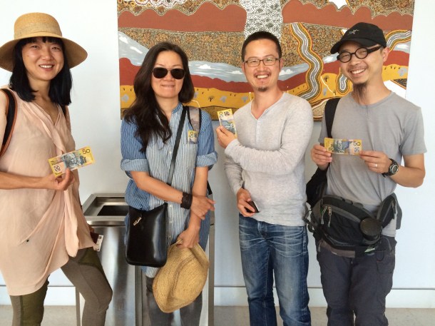 Visiting Chinese curators Lui Lifen, Fan Lin, Hunag Yunhe and Luo Fei